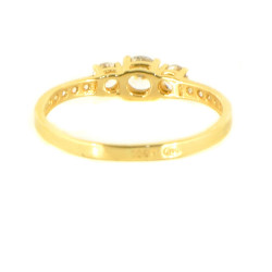 Anillo oro  18 kilates circonitas