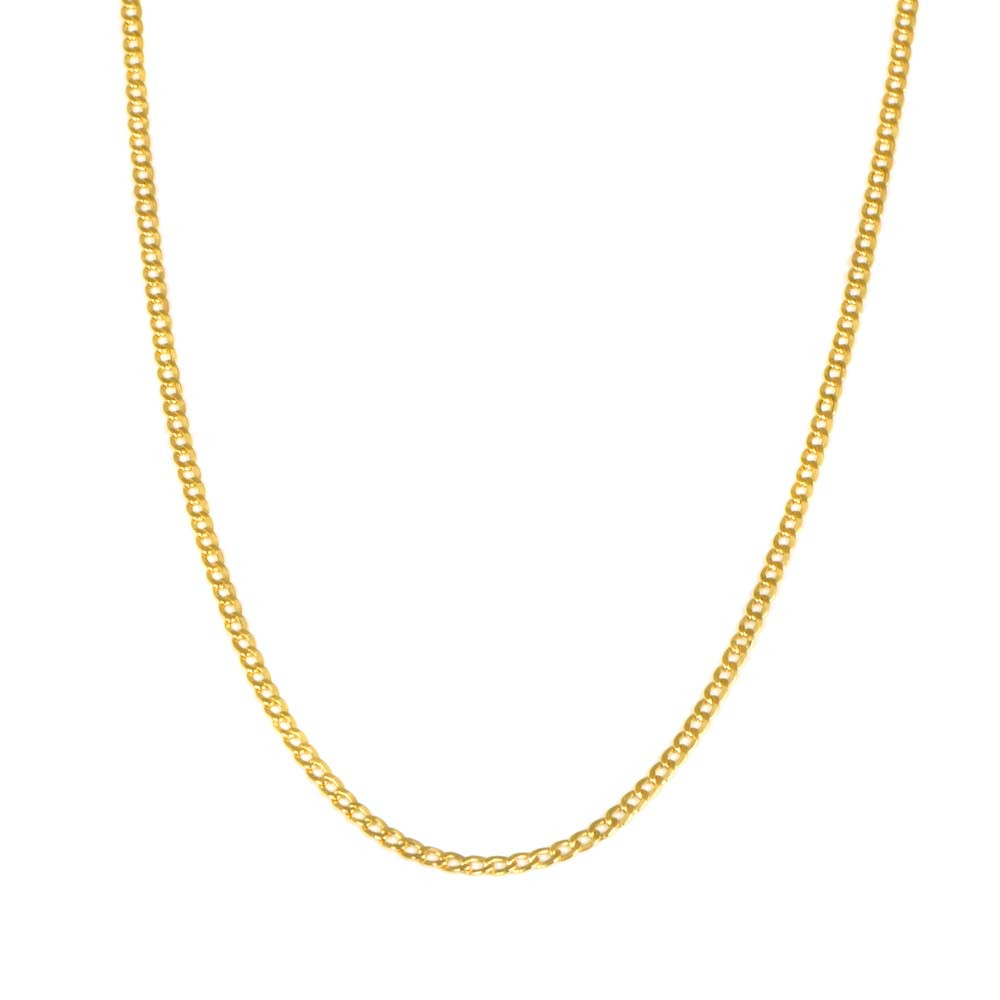 Cadena de oro 18 kts barbada semi maciza