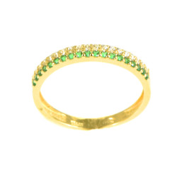 Anillo oro amarillo 18 kilates esmeraldas