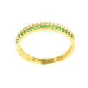 Anillo oro amarillo 18 kilates esmeraldas