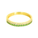Anillo oro amarillo 18 kilates esmeraldas