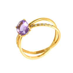Anillo amatista oro 18 kilates
