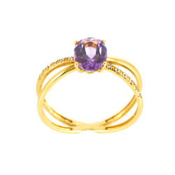 Anillo amatista oro 18 kilates
