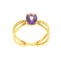 Anillo amatista oro 18 kilates