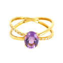 Anillo amatista oro 18 kilates