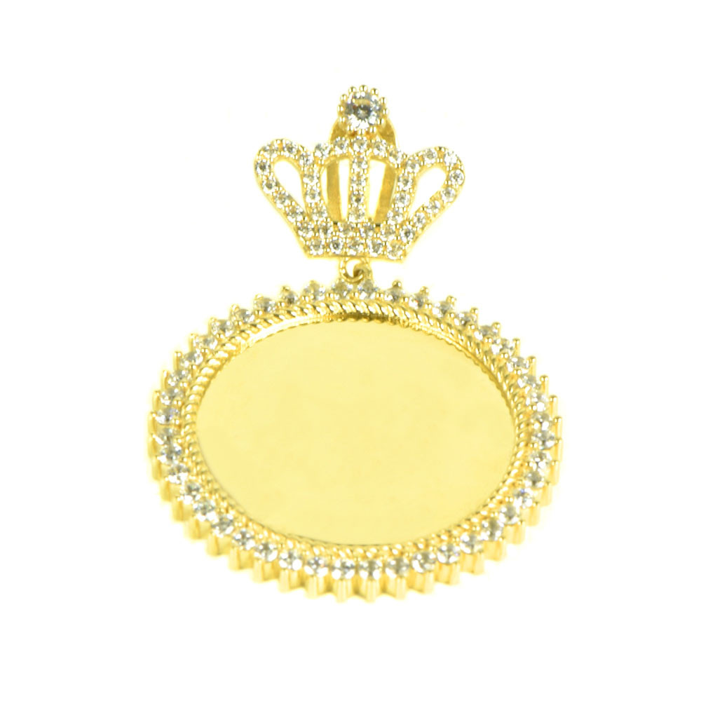 placa oro 18 klts rodona