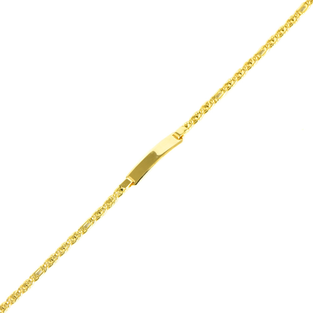Pulsera oro 18 kts con placa