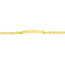 Pulsera oro 18 kts con placa