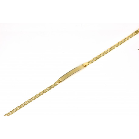 Pulsera oro 18 kts con placa