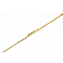 Pulsera oro 18 kts con placa