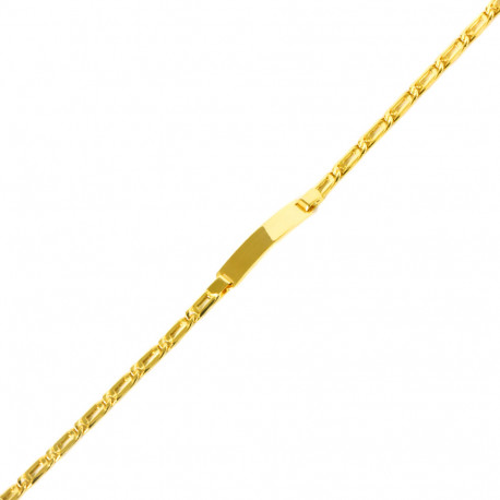 Polsera or 18 kts amb placa