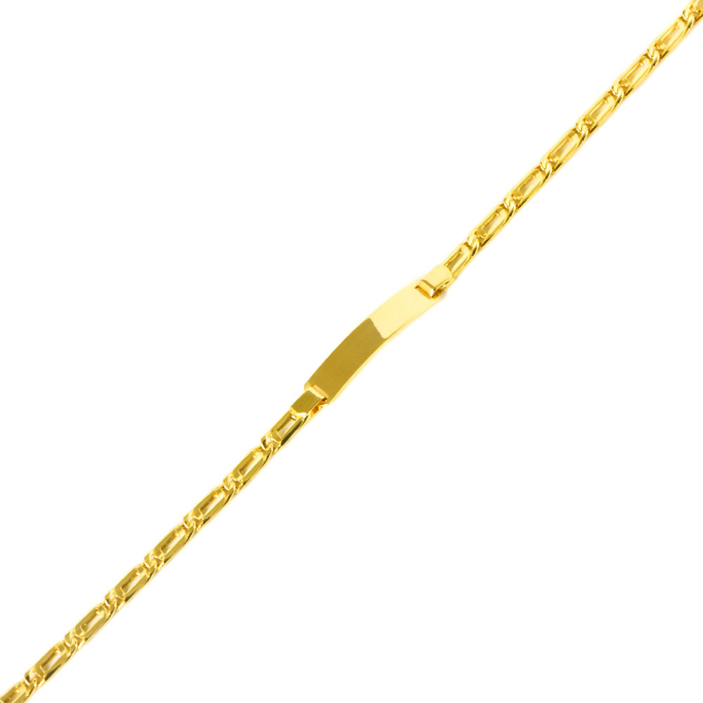 Pulsera oro 18 kts con placa