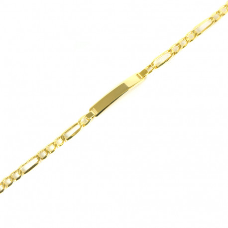 Pulsera oro 18 kts con placa
