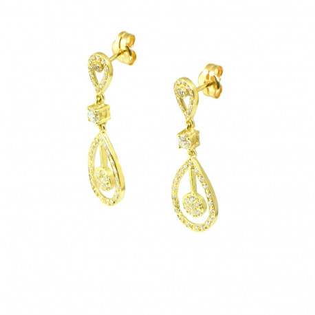 Pendientes oro 18 kts largos