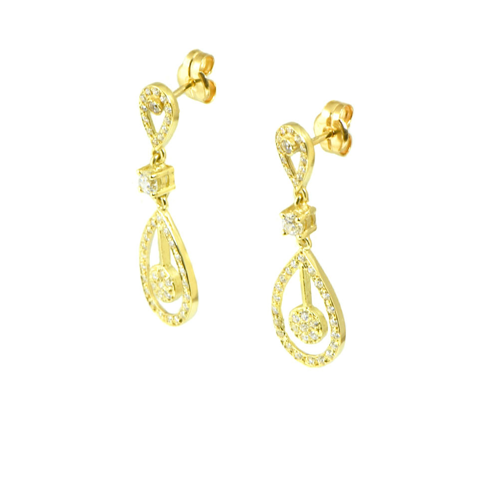 Pendientes oro 18 kts largos