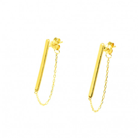 Pendientes oro de18 kts largos
