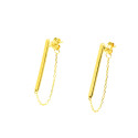 Pendientes oro de18 kts largos