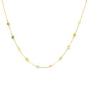 Gargantilla oro 18 Kts piedras multicolor