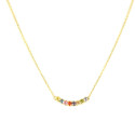 Gargantilla oro de 18kts piedras multicolor