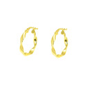 Pendientes oro amarillo 18 kts aro rizados