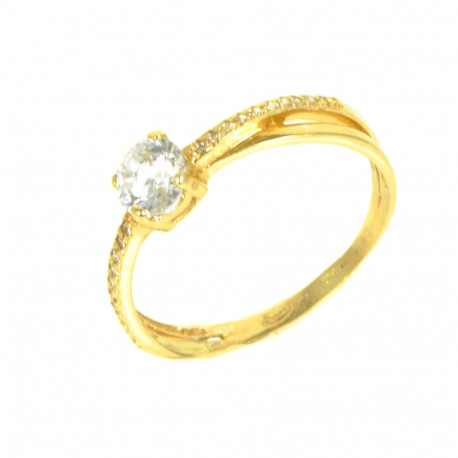 Anillo circonitas oro 18 kilates