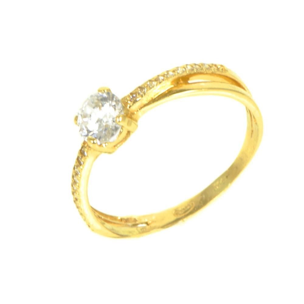 Anillo circonitas oro 18 kilates