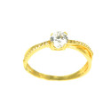Anillo circonitas oro 18 kilates