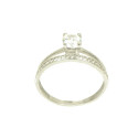 Anillo oro blanco 18 kilates con circonitas