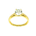 Anillo oro 18 kilates circonitas
