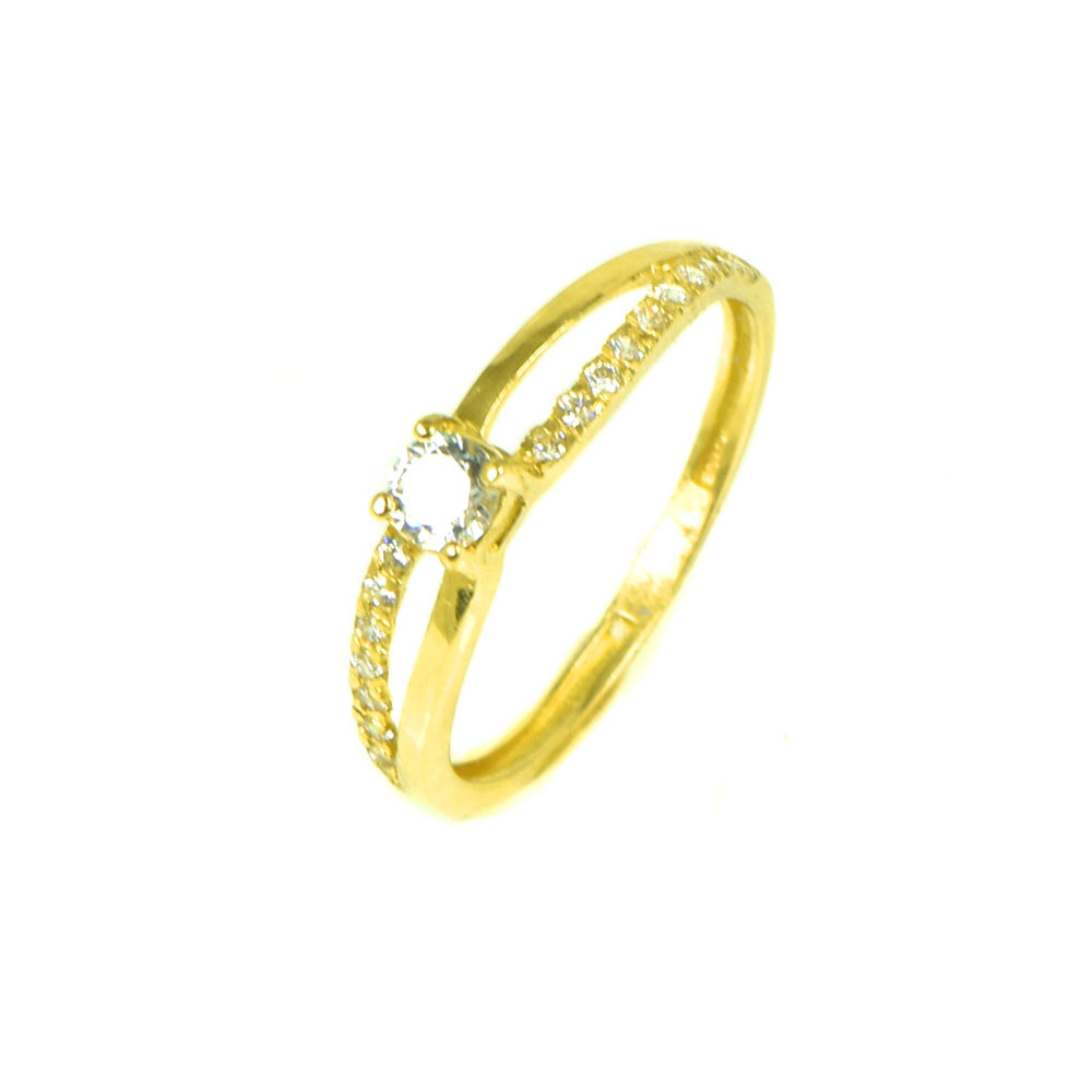 Anillo oro 18 kilates circonitas