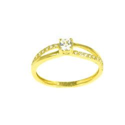 Anillo oro 18 kilates circonitas