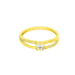 Anillo oro 18 kilates circonitas