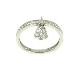 Anillo oro blanco 18 kilates circonitas