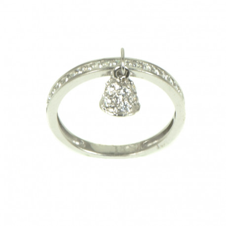 Anillo oro blanco 18 kilates circonitas