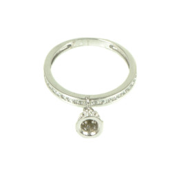 Anillo oro blanco 18 kilates circonitas