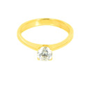 Anillo oro 18 kilates circonita