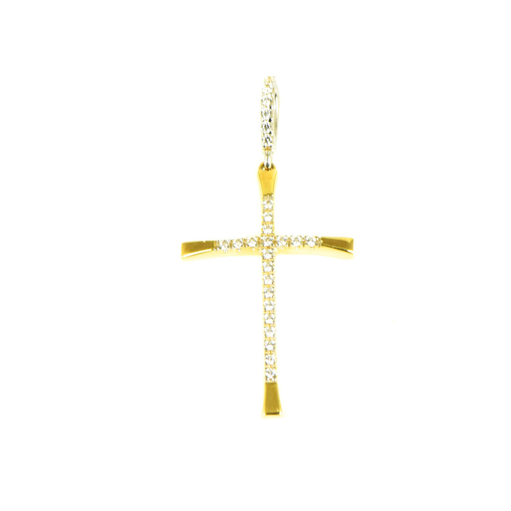 creu or 18 Kts bicolor circonitas