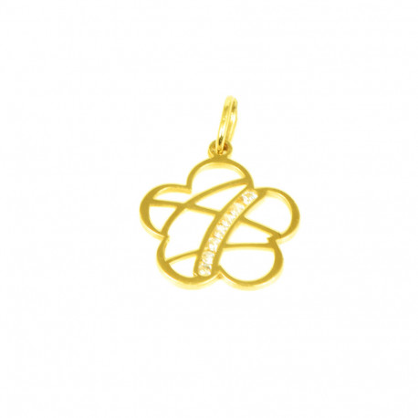 Colgante flor oro de18 kts