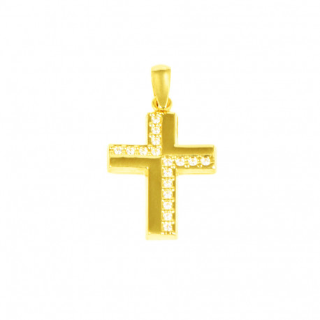Cruz oro 18 kts circonitas