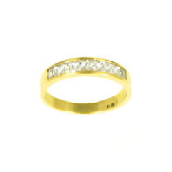 Anillo oro 18 kilates circonitas
