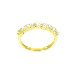 Anillo oro 18 kilates circonitas