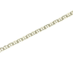 Pulsera maciza barbada de plata hombre