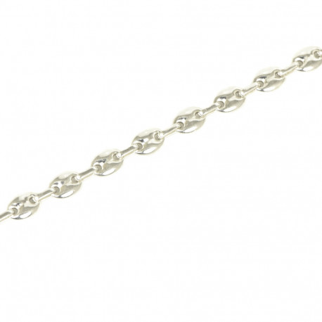 Pulsera maciza de plata con calabrotes