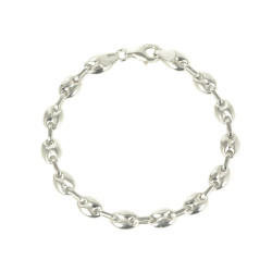 Pulsera maciza de plata con calabrotes