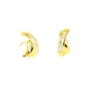 Pendientes oro18 Klts con circonitas