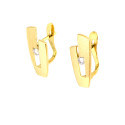 Pendientes oro 18 Klts con circonita
