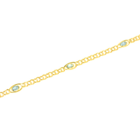 Pulsera oro 18 kts mujer piedras azules