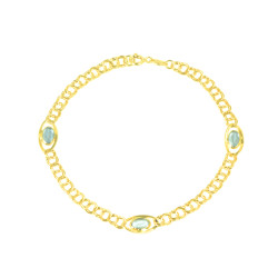 Pulsera oro 18 kts mujer piedras azules
