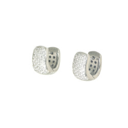 Pendientes diamantes oro blanco 18 klts