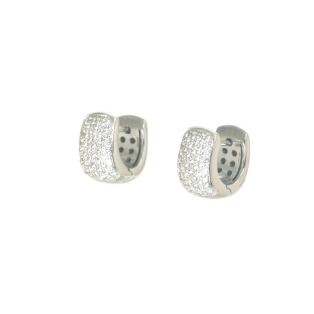 Pendientes diamantes oro blanco 18 klts